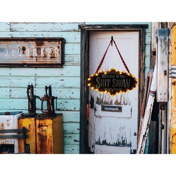 Welcome to the Shit Show Lighted Sign (Handmade) - Picture 4 of 6